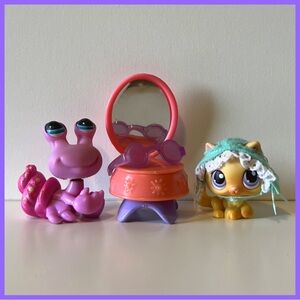 Littlest pet shop collectors tin kitten #248 & hermit crab #257